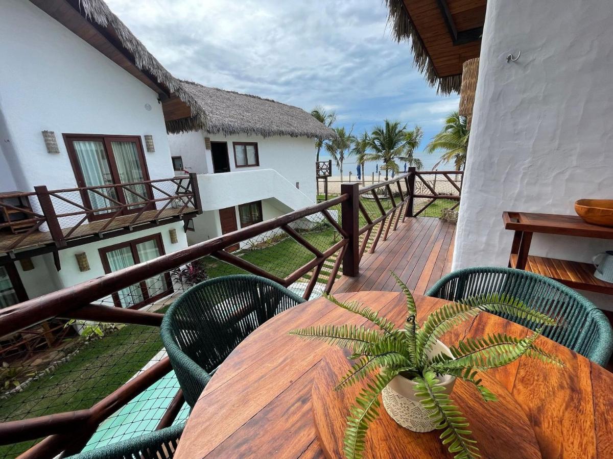 Ap Vila Mar Pe Na Areia Com Vista Para O Mar E Piscina Barra Grande  Exterior foto